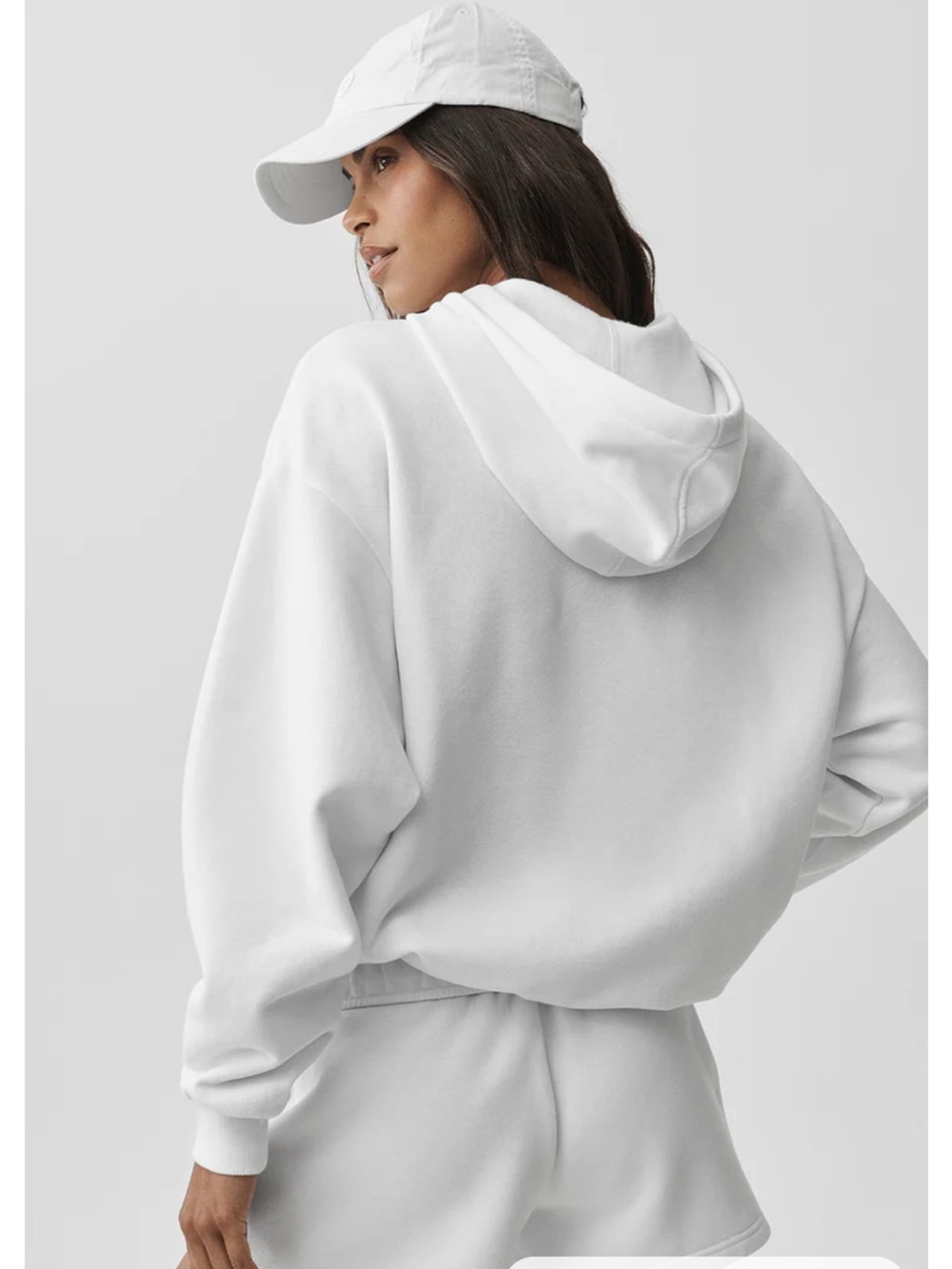 ALO Yoga White Accolade Hoodie Sweater Sz XXS - Picture 2 of 8